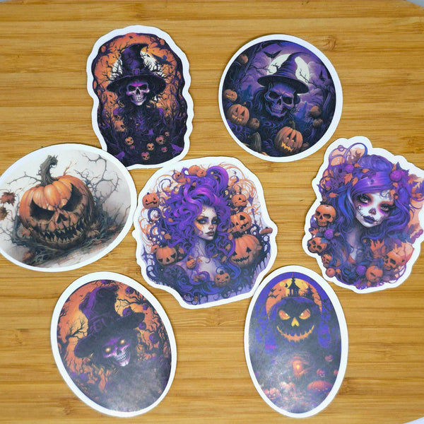 Stickers Halloween Purple - S07