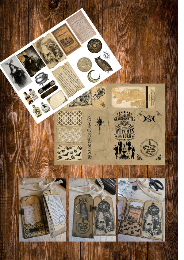 Kit scrapbooking  mini journal spiritisme - K11