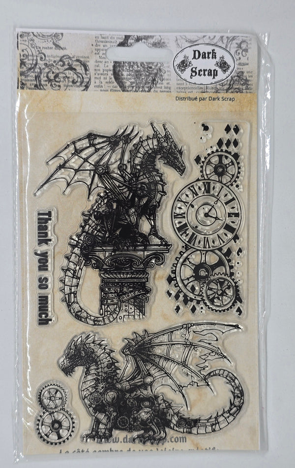 Tampon Dragons steampunk - T137