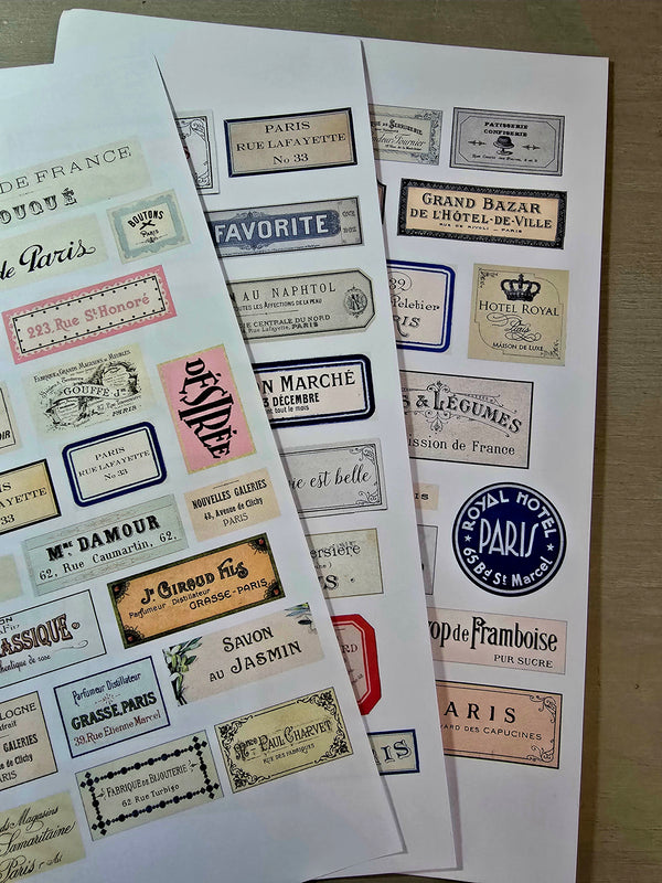Etiquettes publicitaires Francaises Collection Vintage - P20