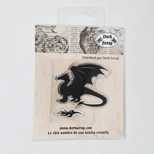 Tampon dragon & feu- mini tampon T158