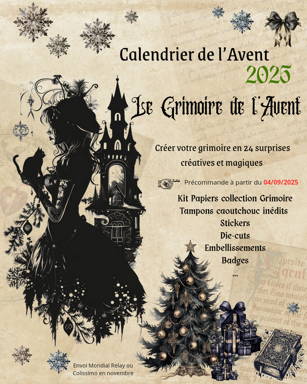🎄 Grimoire de l’Avent – Calendrier de l’Avent Scrapbooking & Junk Journal Gothique | Dark Scrap