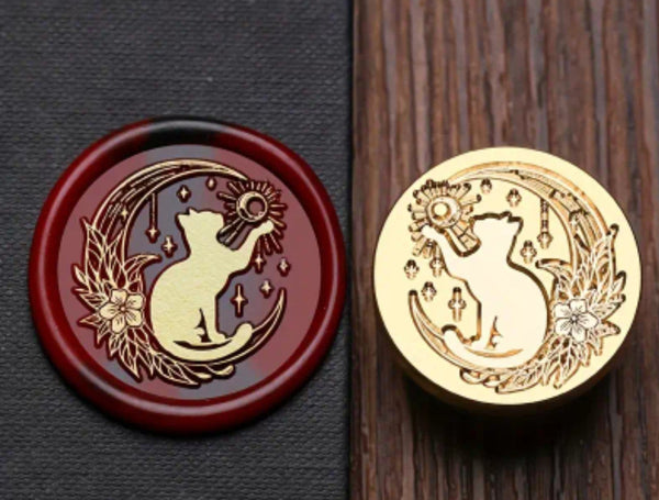 Sceau de cire Chat et étoiles SC25