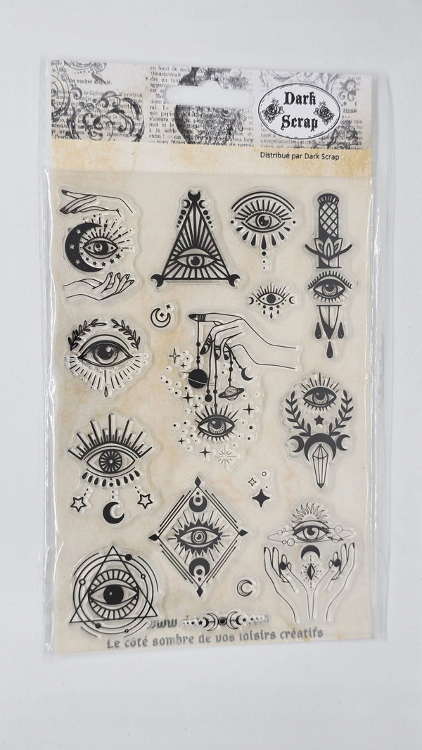 Tampon symboles mystiques 3ème oeil - T141