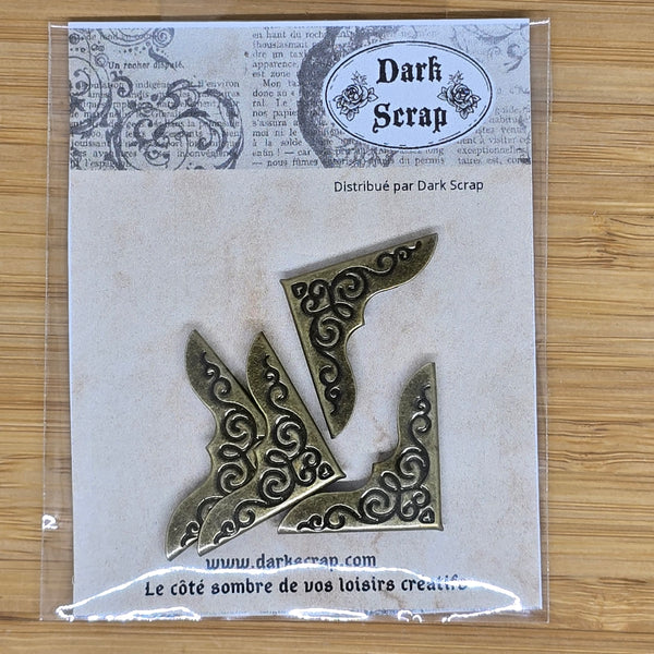 Coins métal arabesque pour album - E47