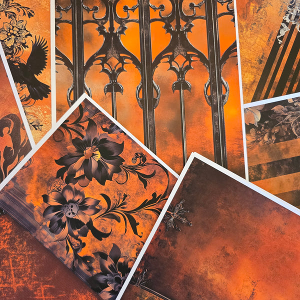 Papier Orange Gothic Style  - P30
