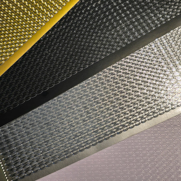 Planche stickers chaîne or argent noir ou blanc S11