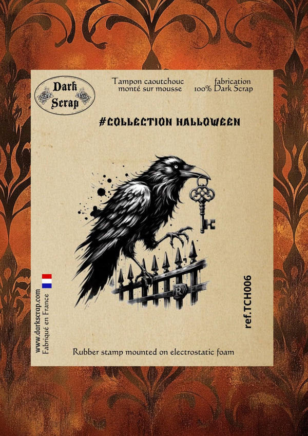 Tampon Corbeau sur barrière - TCH06